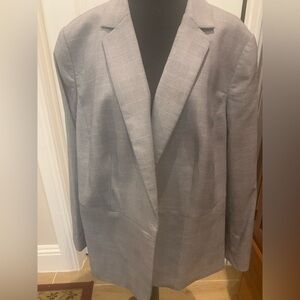 Talbots Blue and White Preppy Plaid Blazer